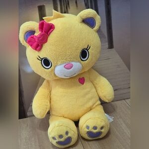 Build-A-Bear Retired Kabu Bearnice Kawaii Yellow Plush with Pink Accents